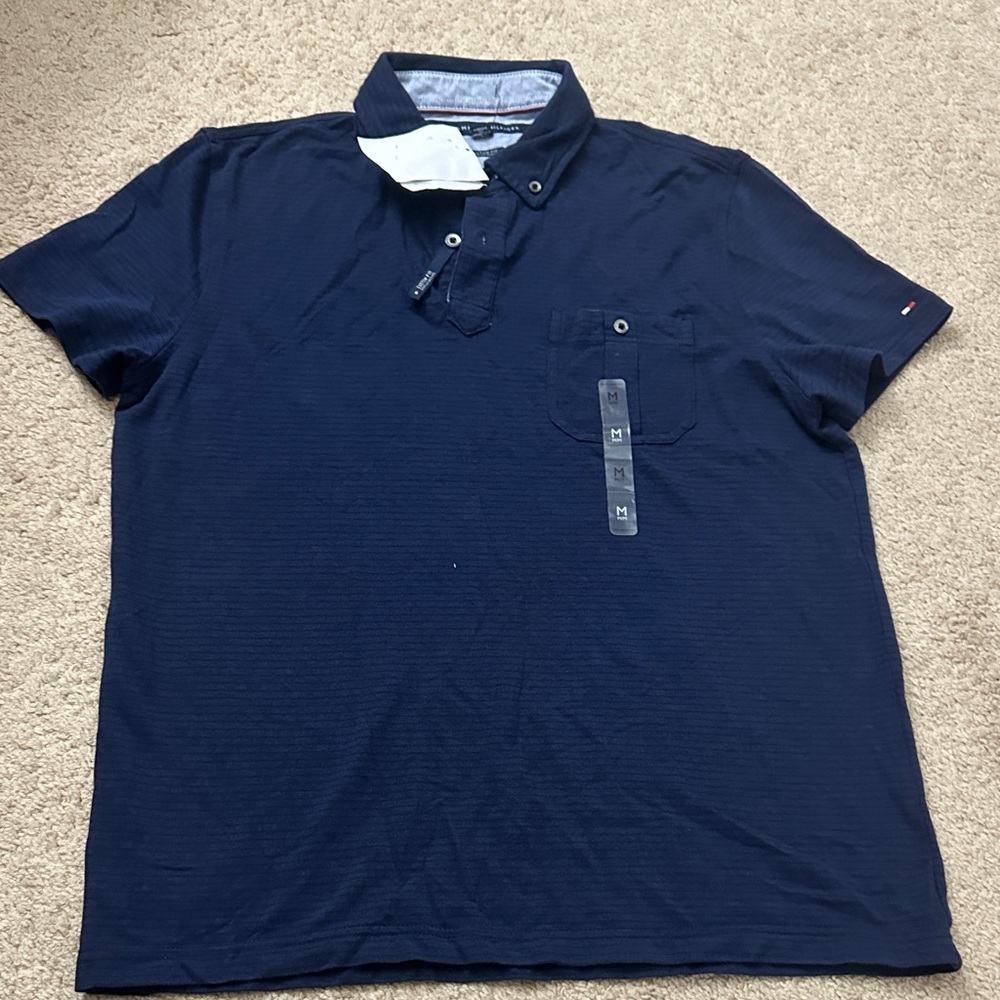 Tommy Hilfiger Dark Blue Casual Button Down Shirt